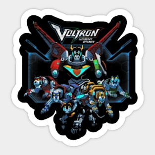 voltron vintage robot Sticker